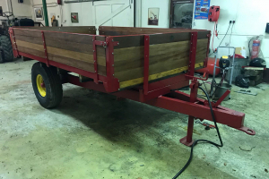 Timber trailer refurbished by David Marshall a few years ago