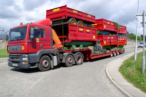Lorry load of Marshall trailers in the late 1990's.