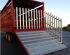 Livestock ramp and gates on a Marshall livestock trailer